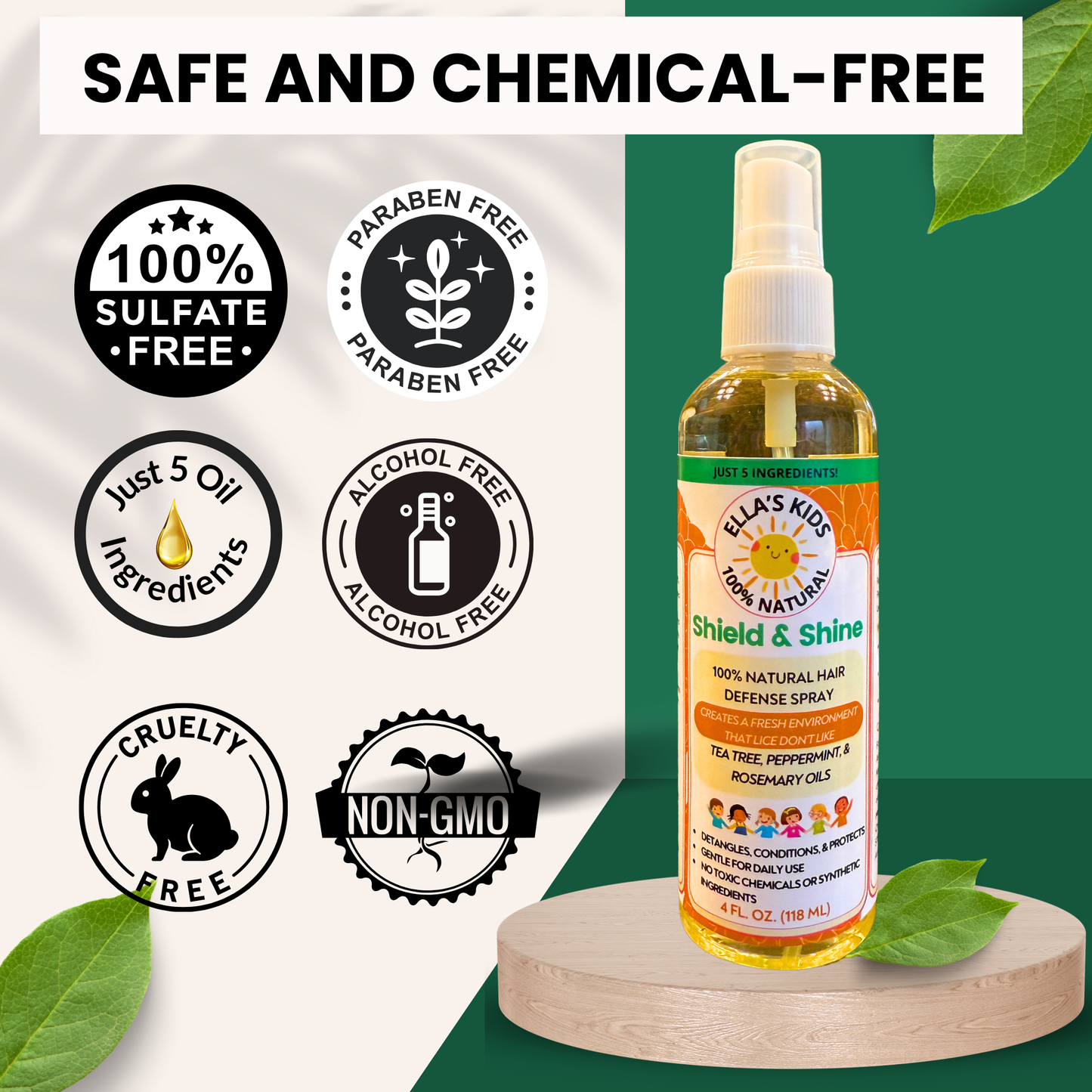2-Pack Shield and Shine 100% Natural Hair Defense Spray