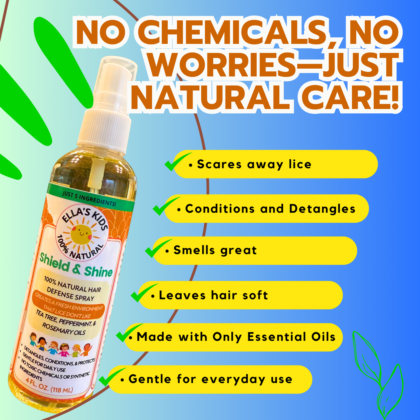 2-Pack Shield and Shine 100% Natural Hair Defense Spray